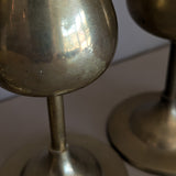 Set of 11 Vintage Rosenthal Netter-Attributed Brass Tulip Candlesticks