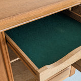Vintage Danish Henning Kjærnulf-Attributed Quartersawn White Oak Sideboard with Hand-Carved Detailing and Two (2) Keys