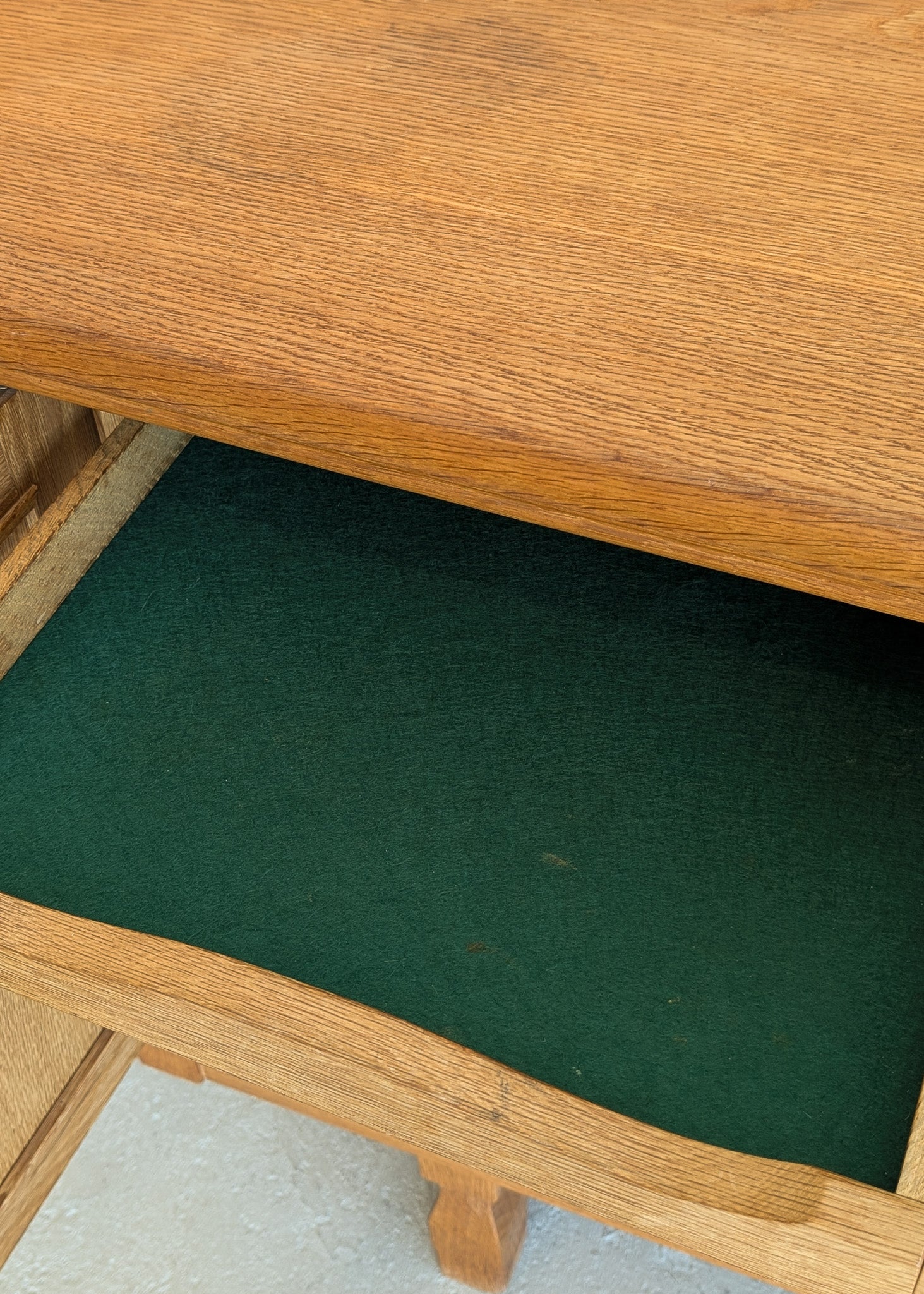 Vintage Danish Henning Kjærnulf-Attributed Quartersawn White Oak Sideboard with Hand-Carved Detailing and Two (2) Keys