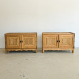 Pair of Vintage Danish Henning Kjærnulf for JK Møbler Quartersawn White Oak Cabinets/Large Nightstands