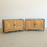 Pair of Vintage Danish Henning Kjærnulf for JK Møbler Quartersawn White Oak Cabinets/Large Nightstands
