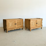 Pair of Vintage Danish Henning Kjærnulf for JK Møbler Quartersawn White Oak Cabinets/Large Nightstands