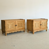 Pair of Vintage Danish Henning Kjærnulf for JK Møbler Quartersawn White Oak Cabinets/Large Nightstands