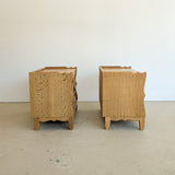 Pair of Vintage Danish Henning Kjærnulf for JK Møbler Quartersawn White Oak Cabinets/Large Nightstands