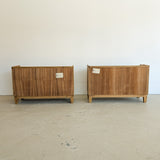 Pair of Vintage Danish Henning Kjærnulf for JK Møbler Quartersawn White Oak Cabinets/Large Nightstands