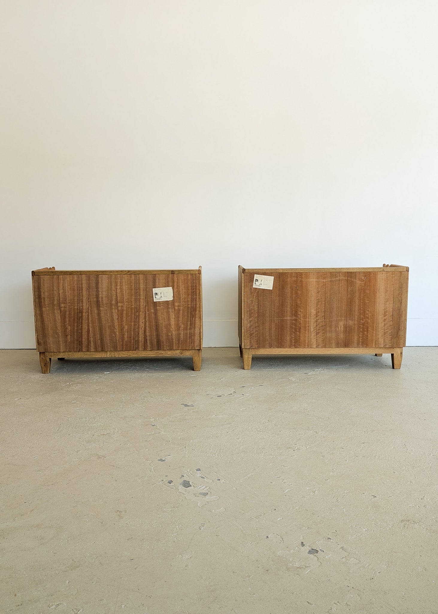 Pair of Vintage Danish Henning Kjærnulf for JK Møbler Quartersawn White Oak Cabinets/Large Nightstands