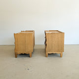 Pair of Vintage Danish Henning Kjærnulf for JK Møbler Quartersawn White Oak Cabinets/Large Nightstands