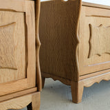 Pair of Vintage Danish Henning Kjærnulf for JK Møbler Quartersawn White Oak Cabinets/Large Nightstands