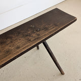 Early to Mid-1800s Antique Painted Primitive German Bench