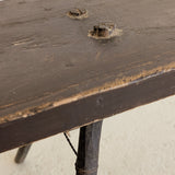 Early to Mid-1800s Antique Painted Primitive German Bench