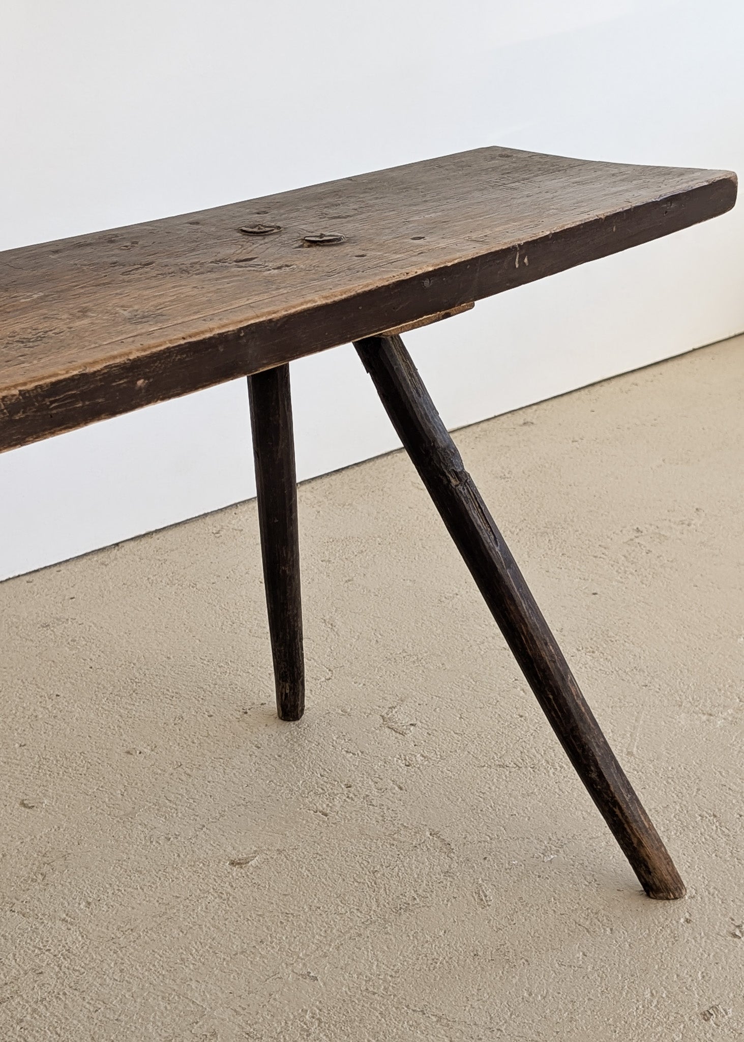 Early to Mid-1800s Antique Painted Primitive German Bench