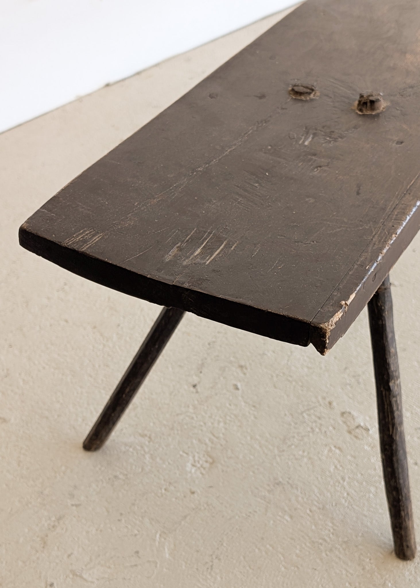Early to Mid-1800s Antique Painted Primitive German Bench