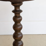 Unique Most Likely Antique Charles Dudouyt-Style Wooden Oak Pedestal Stand/Side Table