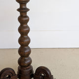 Unique Most Likely Antique Charles Dudouyt-Style Wooden Oak Pedestal Stand/Side Table