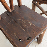 Set of 4 Unique Antique Primitive Wooden Branch Dining Chairs