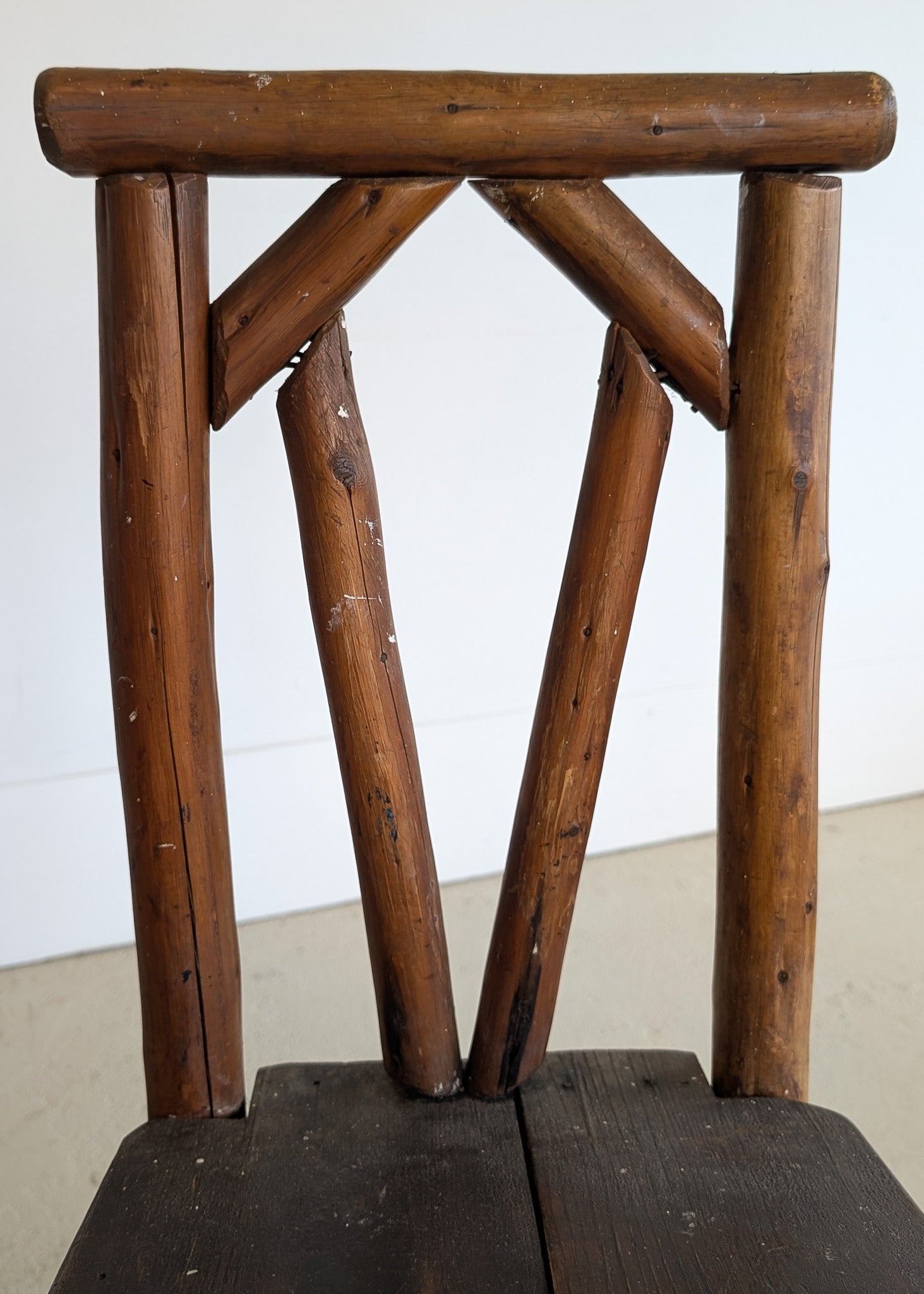 Set of 4 Unique Antique Primitive Wooden Branch Dining Chairs