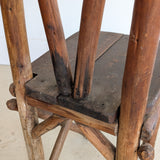 Set of 4 Unique Antique Primitive Wooden Branch Dining Chairs