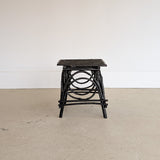 Vintage Black Painted Adirondack Twig Side/Accent Table