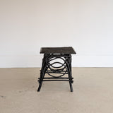 Vintage Black Painted Adirondack Twig Side/Accent Table