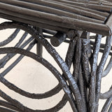 Vintage Black Painted Adirondack Twig Side/Accent Table