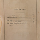 Set of 5 Leather-Bound "The Dramatic Works of William Shakspeare" Books with Plates from the 1850s