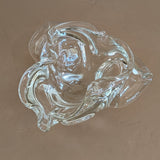 Vintage Murano Clear Glass Ashtray