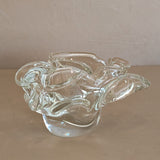 Vintage Murano Clear Glass Ashtray