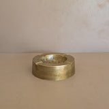Large Vintage Chunky Round Brass Ashtray