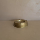 Large Vintage Chunky Round Brass Ashtray