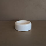 Chunky Round Creamy White Catchall Dish with Subtle Craquelure