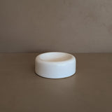 Chunky Round Creamy White Catchall Dish with Subtle Craquelure