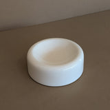 Chunky Round Creamy White Catchall Dish with Subtle Craquelure
