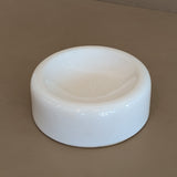 Chunky Round Creamy White Catchall Dish with Subtle Craquelure