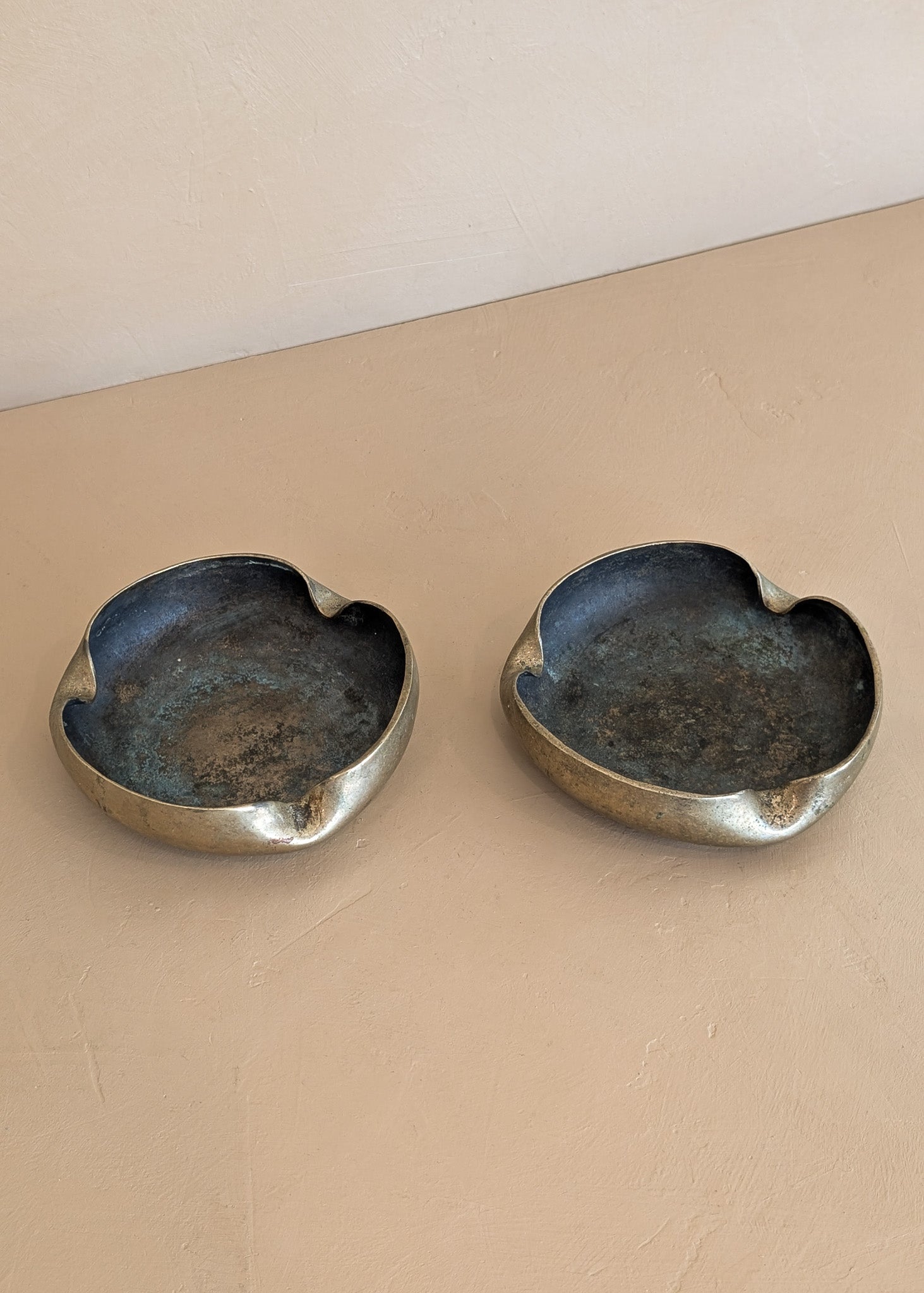 Handcrafted Vintage Scalloped Bronze Ashtray/Catchall #1