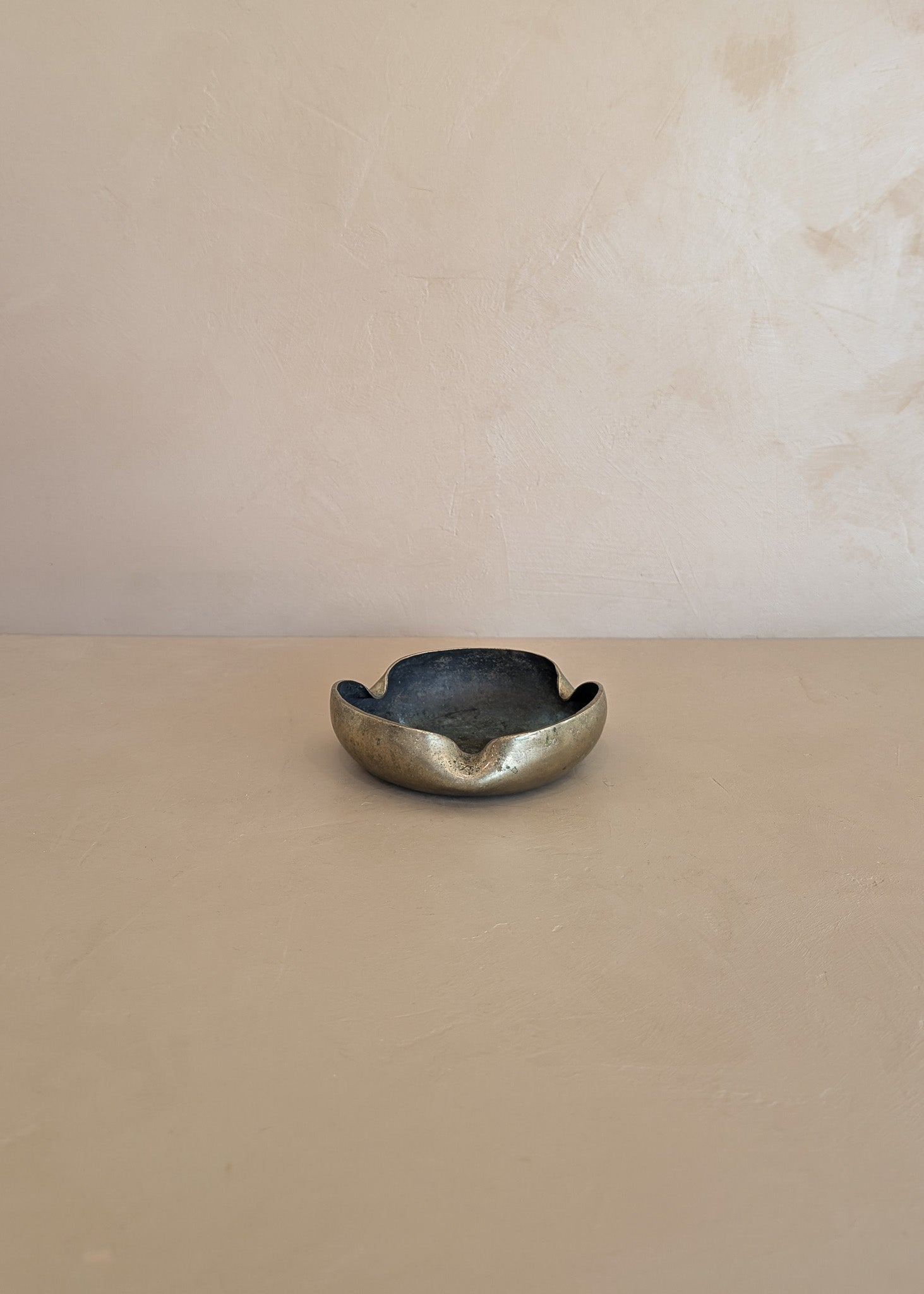 Handcrafted Vintage Scalloped Bronze Ashtray/Catchall #2