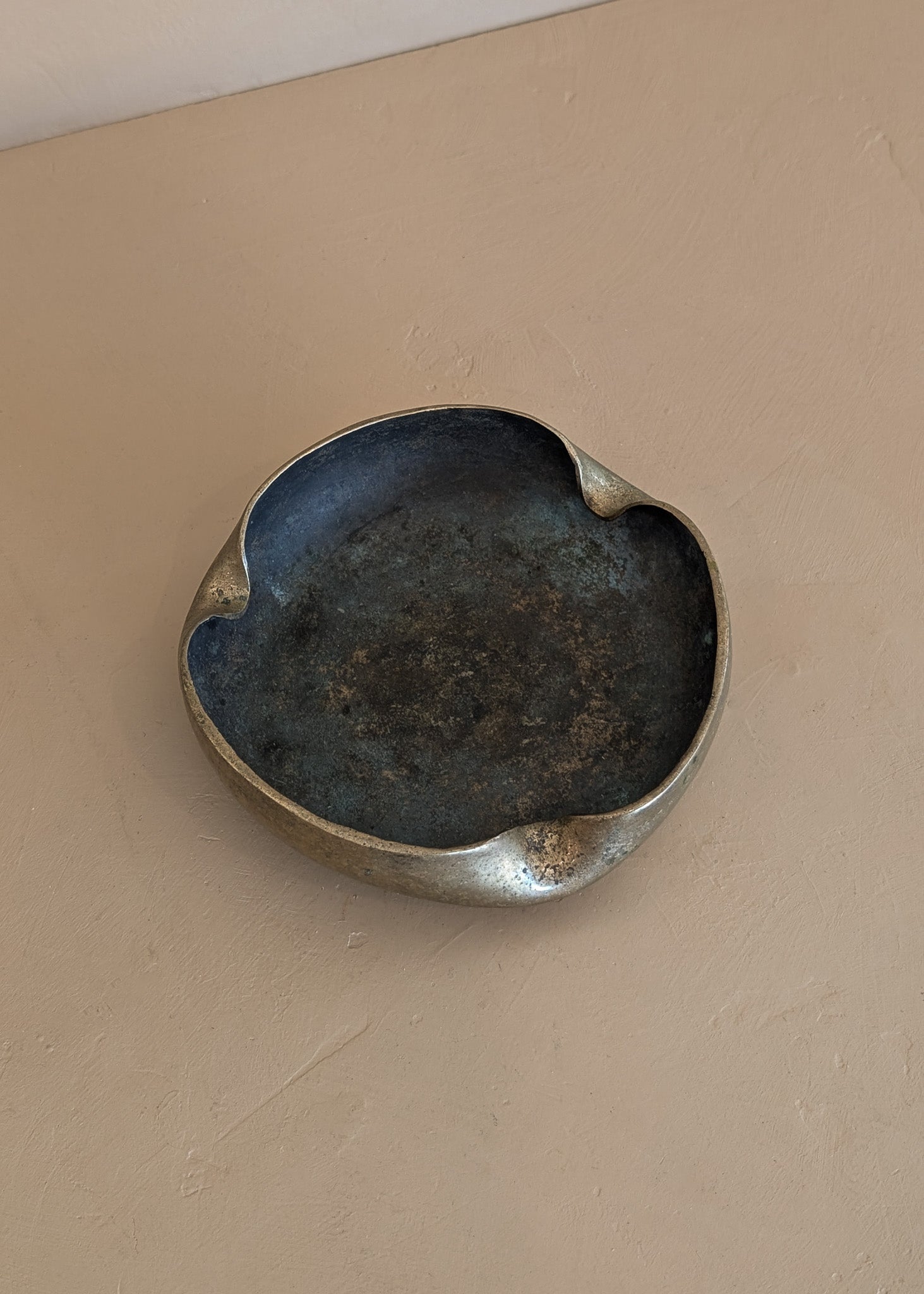 Handcrafted Vintage Scalloped Bronze Ashtray/Catchall #2
