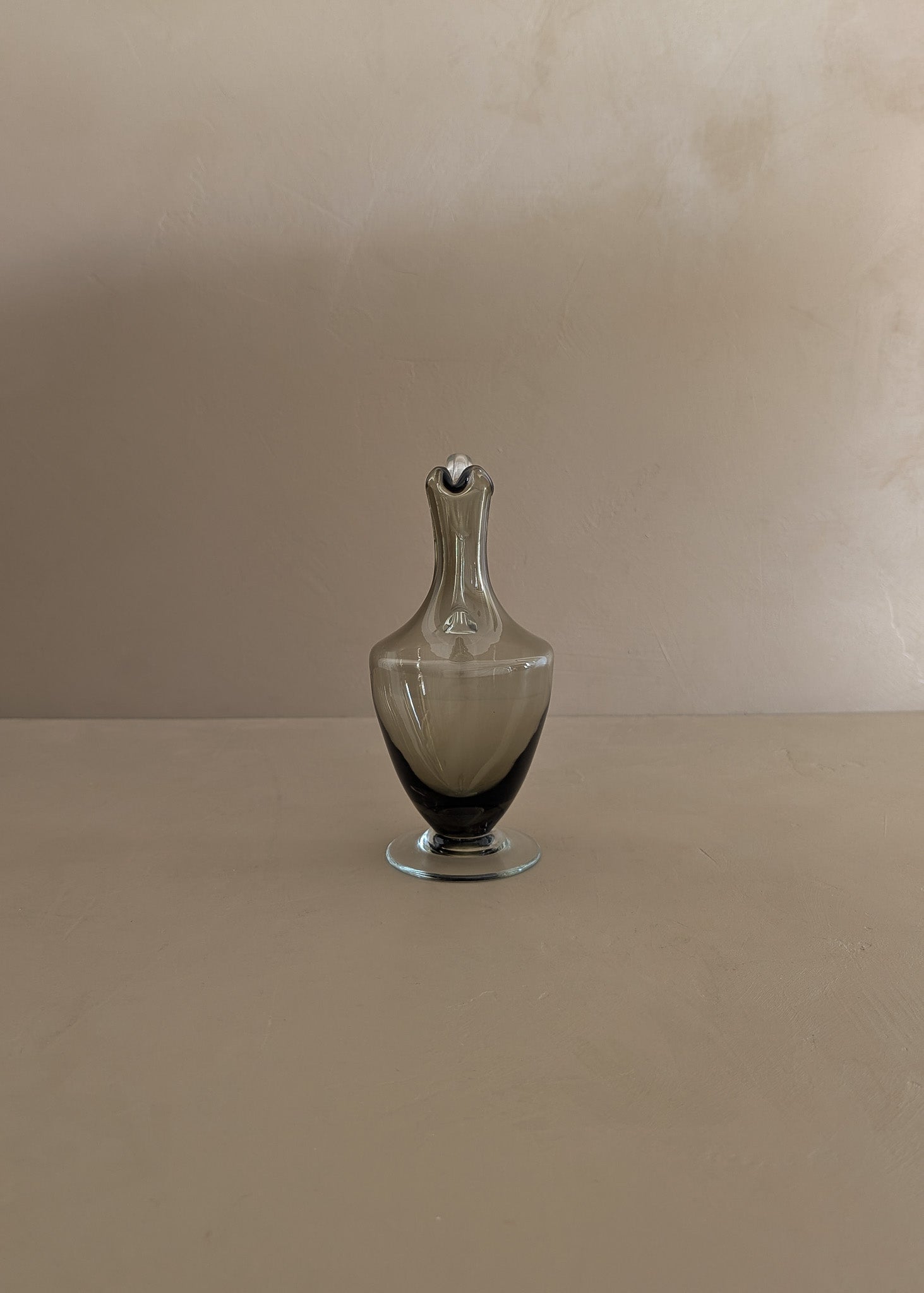 Petite Murano-Style Handblown Smokey Glass Pitcher