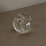 Large Vintage Handblown Bubble Glass Paperweight