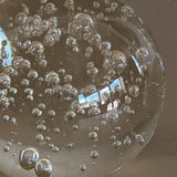 Large Vintage Handblown Bubble Glass Paperweight