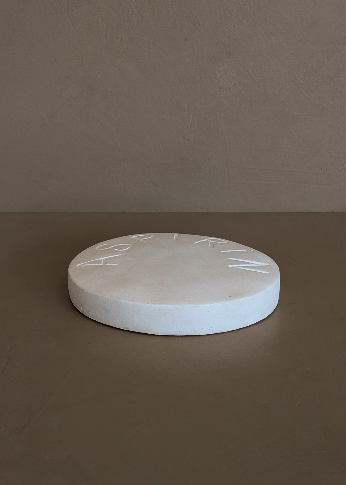 Extra Large Vintage Chalkware Aspirin Sculpture Paperweight
