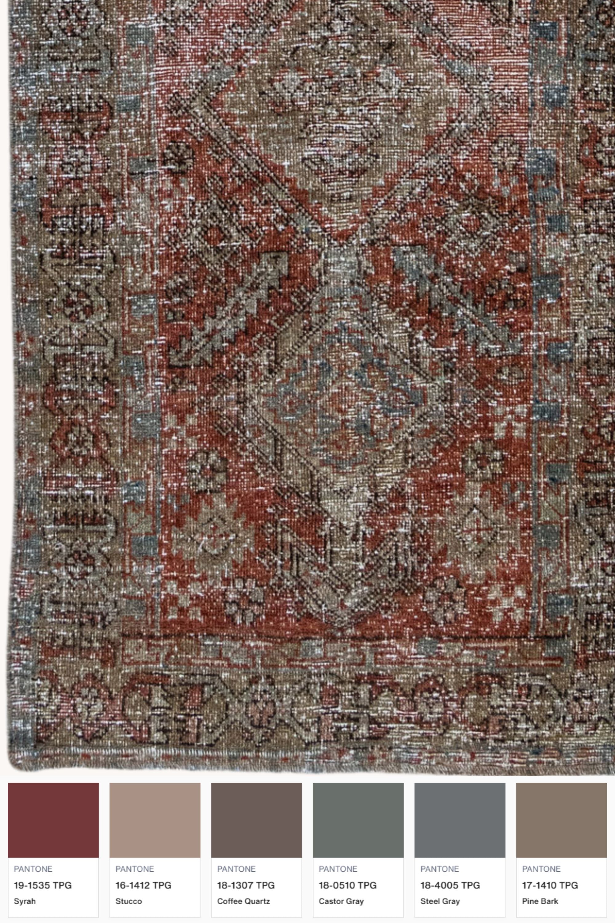 District Loom 1940s Vintage Persian Heriz Karaja Runner Rug 2'9" x 11'1"