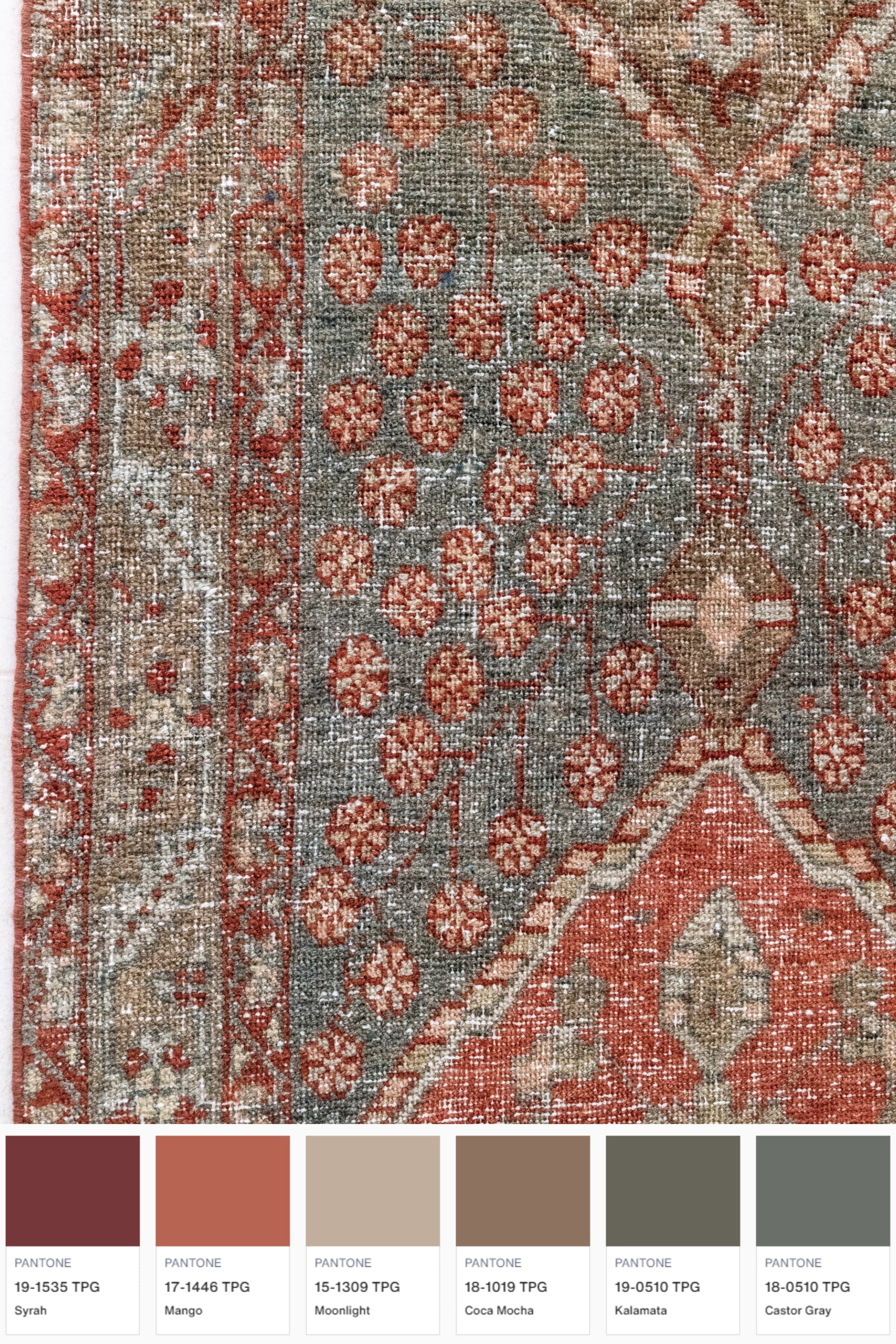District Loom 1930s Vintage Persian Heriz Karaja Runner Rug 2'10" x 14'8"