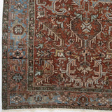 District Loom 1940s Vintage Persian Heriz Area Rug 6'4" x 9'3"