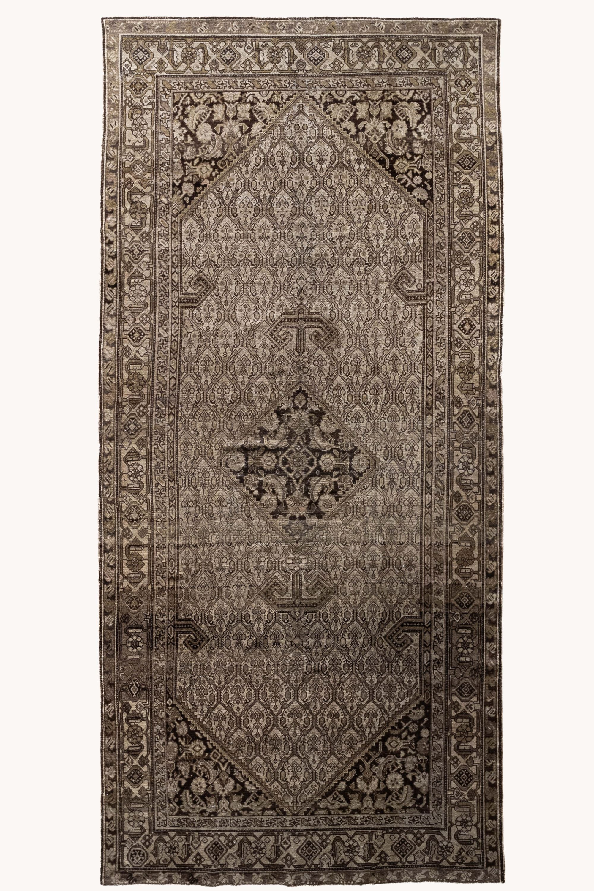 District Loom 1940s Vintage Persian Malayer Wide Runner Rug 5'4" x 11'8"