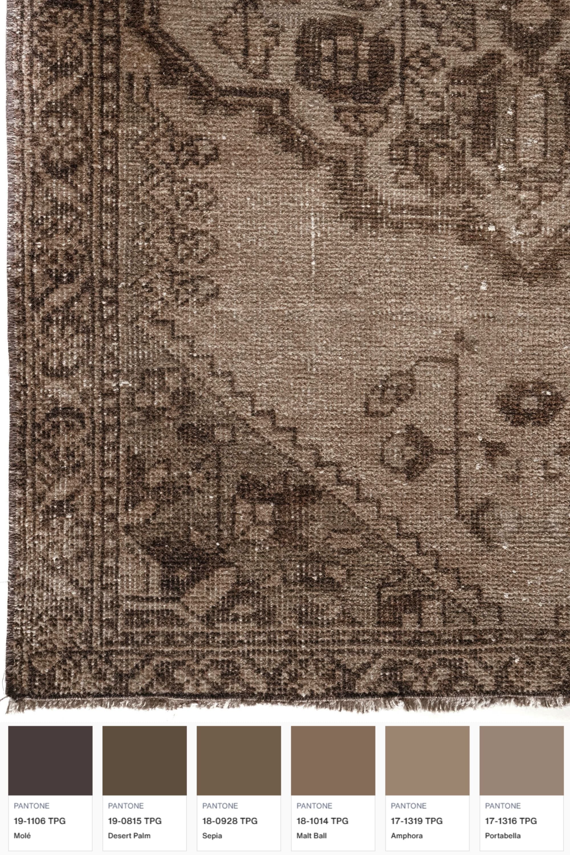 District Loom 1950s Vintage Turkish Runner Rug 3'5" x 9'11"