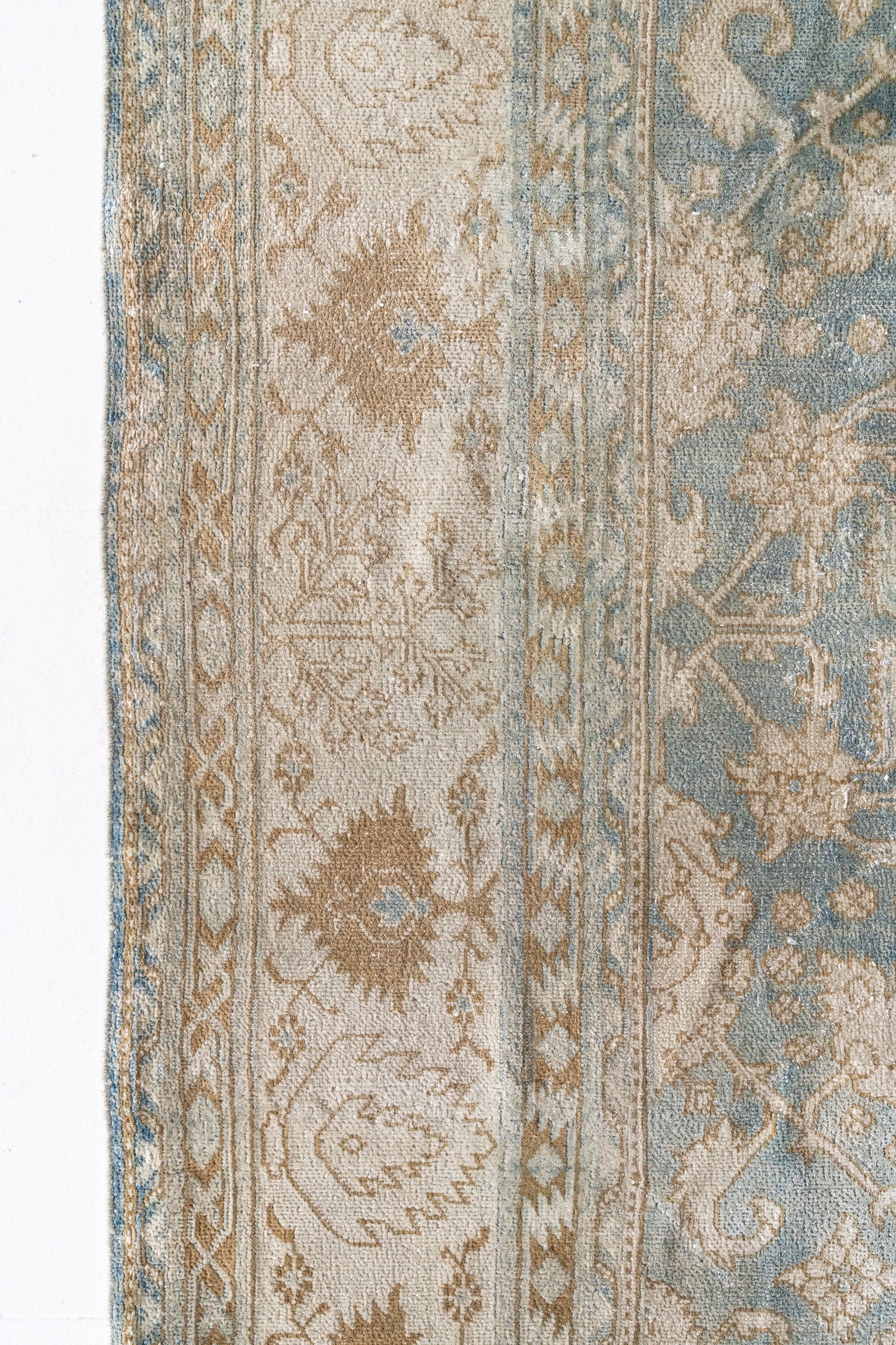 District Loom 1920s Antique Indian Agra Area Rug 9'7" x 16'4"