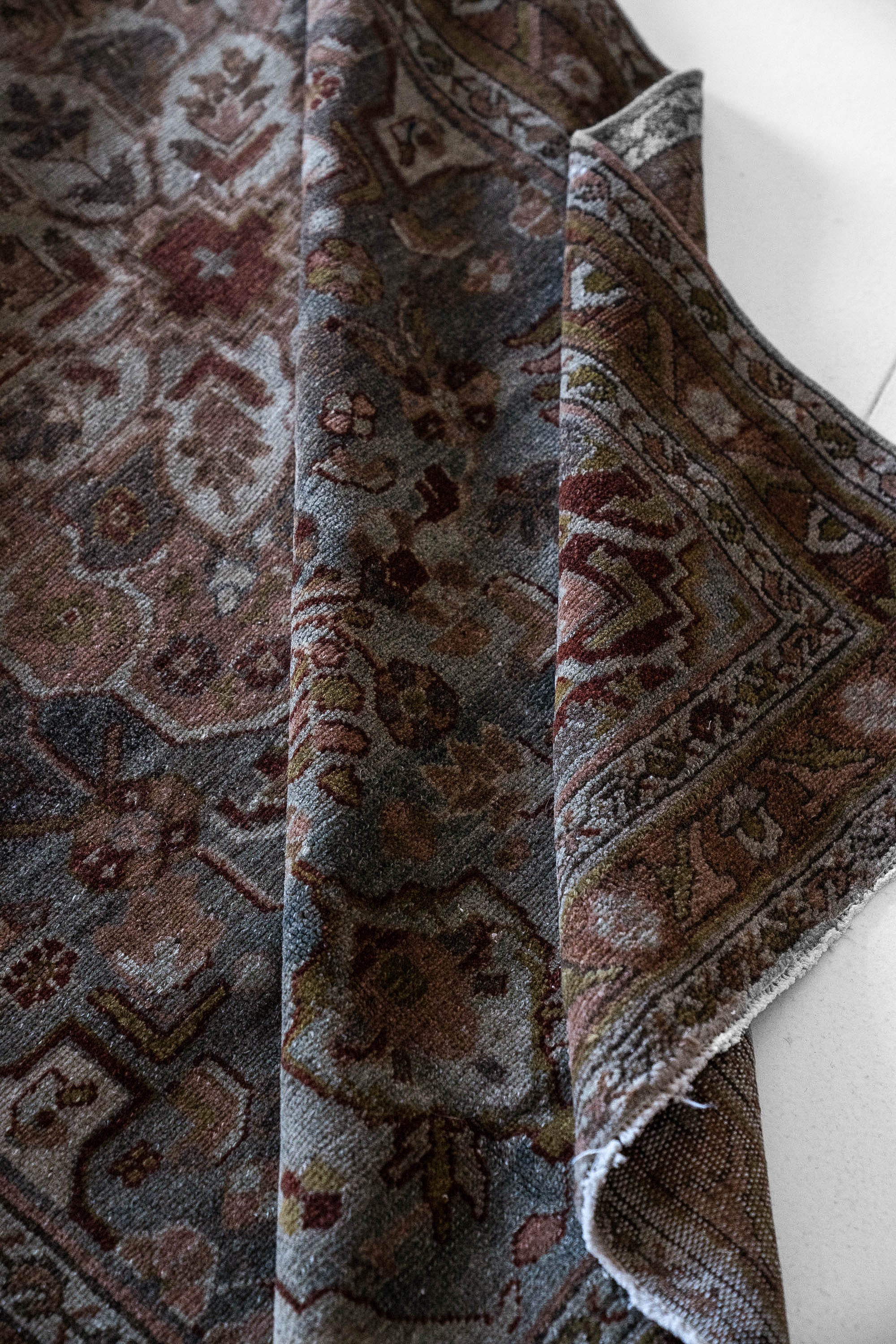 District Loom 1940s Vintage Persian Malayer Runner Rug 3'10" x 16'4"
