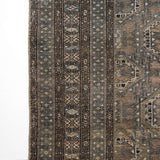 District Loom 1940s Vintage Uzbekistan Bokhara Scatter Rug 3'10" x 5'10"