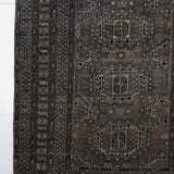 District Loom 1940s Vintage Uzbekistan Bokhara Scatter Rug 3'10" x 5'10"