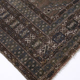 District Loom 1940s Vintage Uzbekistan Bokhara Scatter Rug 3'10" x 5'10"